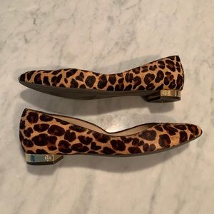 Tory Burch calf hair leopard flats